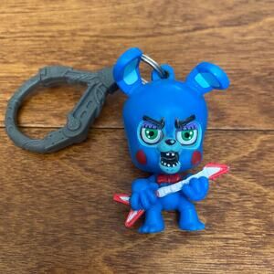 FNAF Five Nights Freddy's Bonnie Glow Dark Backpack Clip Keychain